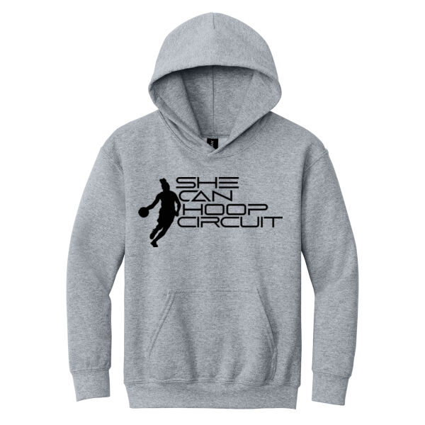 She Can Hoop Circuit Youth Heavy Blend Hooded Sweatshirt Thumbnail