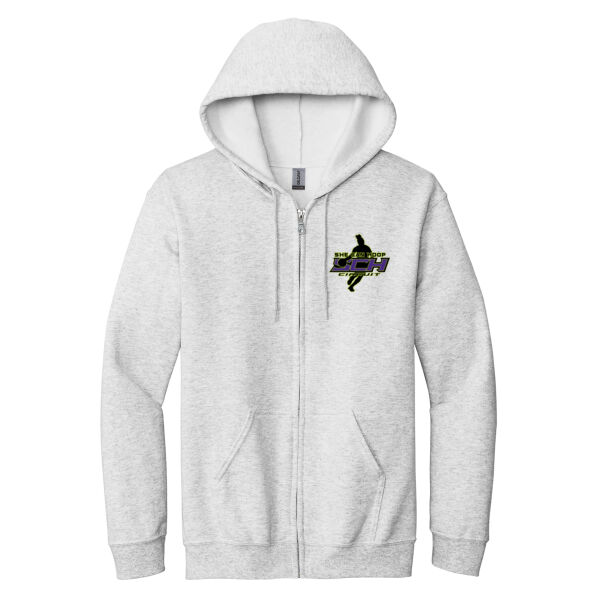 She Can Hoop Circuit Heavy Blend Full Zip Hooded Sweatshirt Thumbnail